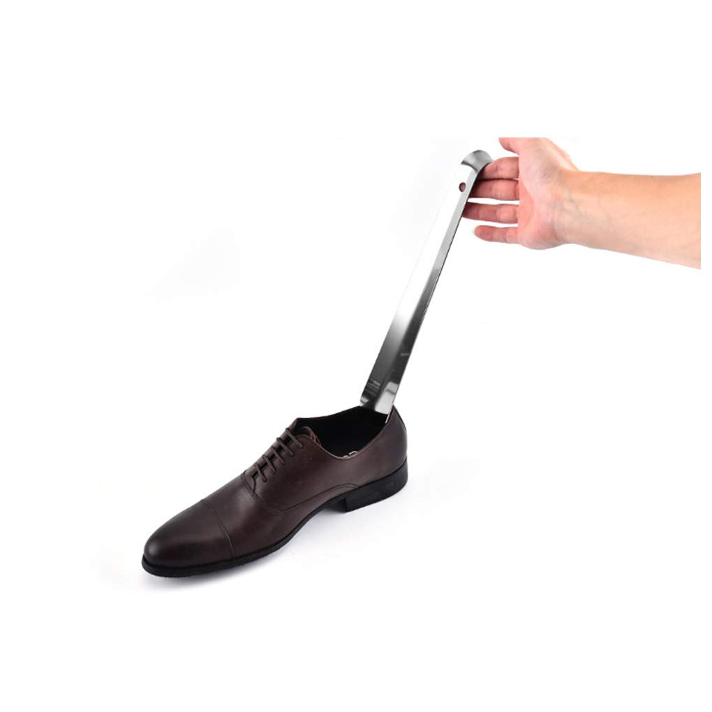Juego de 5 calzadores de acero inoxidable con mango largo para hombre, mujer y niños, bomba extractora de zapatillas, 58 cm