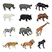 Yideng 12 Pezzi Mini Giungla Figure Animali Giocattoli Set,Realistico Zoo World Animali Giocattolo Selvaggio Vinile Plastiche Risorse di Apprendimento Bomboniere per 4+ Ragazzi Bambini