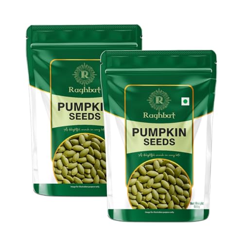Image of Raghbat Pumpkin Seeds - 1kg (2 x 500g) | Premium Nutrient-Rich Snack, Crafted for Wellness & Vitality