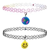 EXPRESSIONS 3pc Tattoo Stretch Jewelry Set – Tattoo Choker Necklace, Bracelet & Ring | Stretchy Tattoo...