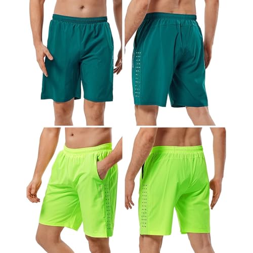 Pantalones Cortos de Ciclismo para Hombre, Verde, Talla Large miniatura 2