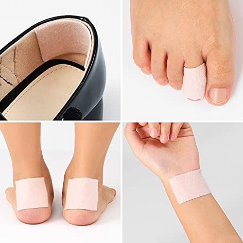 Precut Moleskin For Blisters, 30 Packs Adhesive Tape Patches For Friction On Feet, Toes, Hands, Shoes, Hiking, Heel Protection Pad Sheet, Pink #TOP6