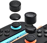DLseego Thumb Grips Designed for Nintendo Switch 2 (2025), Soft Silicone Joycon Analog Controller Protective Anti-Slip Cover 8 PCS Button Joy Con Joystick Caps Covers - Black