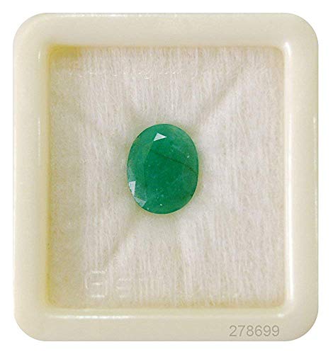 Émeraude zambienne 12,25 Ratti et pierre de Panna naturelle pour joaillerie fine sur mesure