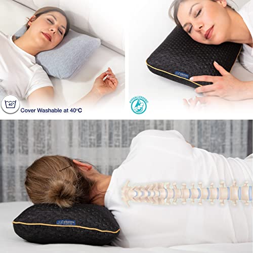 Travel-Camping-Comfortable-Memory-Foam-Pillow-with-Extra-Cotton-Cover--Easy-to-Carry-Portable-Bag