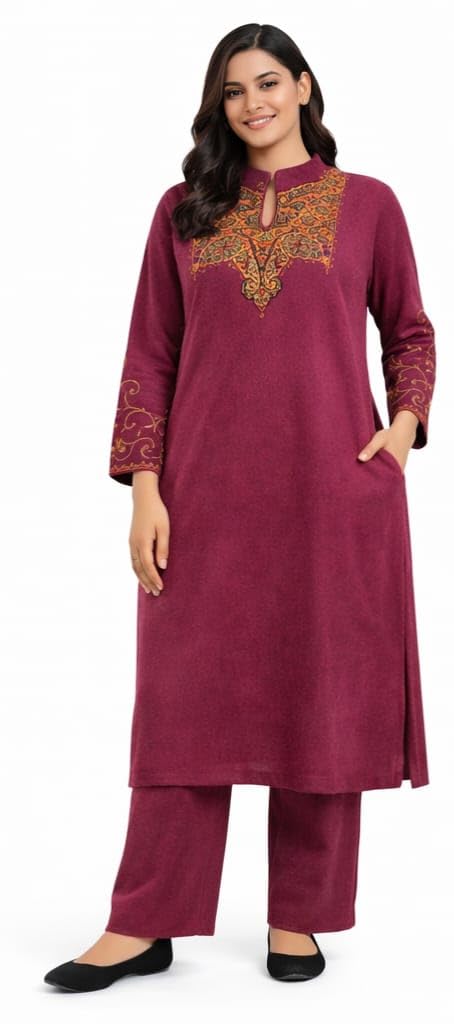 Woolen Phiran Embroided Suit