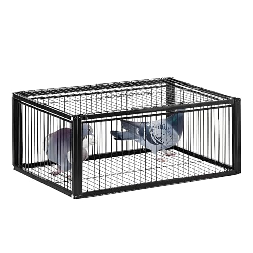 Pigeon Trap Cage, One-Way Entrance Escape-Proof Bird Traps, Easy to Install Outdoor Harmless Live Birds Cages for Catch Pigeons, Sparrow, Chicken, Lofts (Medium)