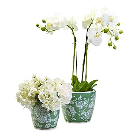 Two's Company Hand-Painted Planters Set Cover