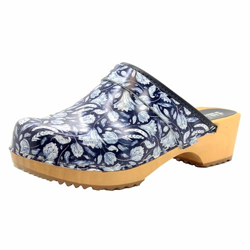 Image of Bjork Maja Wood Open Back Leather Clogs