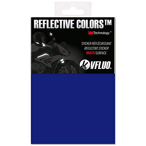 VFLUO 3M REFLECTIVE COLORS™, retroreflecterende folie om uit te snijden voor motor-, scooter-, fiets- en multifunctionele helmen, 3M Technology™™, 10 x 15 cm, Nachtblauw