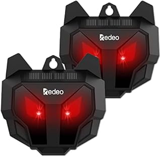 Redeo Solar Nocturnal Animal Repeller Predator Control Light Coyote Repellent Devices Waterproof Fox Raccoon Skunk Deer Deterrent with Red LED Lights for Garden Farm Chicken Coop (2)
