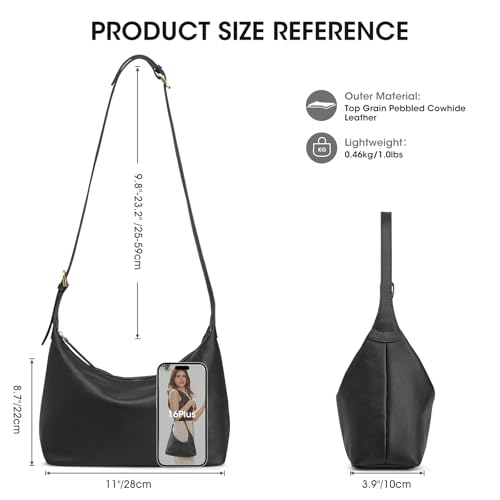 Kattee Hobo bags for Women Genuine Leather Crossbody Handbags Shoulder Purse for Work Casual3