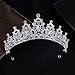Kamirola Tiaras and Crowns for Women,Tiaras Earrings Necklace, Crystal Bridal Jewelry Set, Costume Party Halloween Prom Pageant Jewelry for Women(TR45) (Silver)