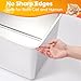 Yangbaga Extra Large Stainless Steel Litter Box, Leak Proof 12 Inches High Sides for Urine & Litter Trapping, Easy Entry for Kittens, Older Cats,Non-Stick,Non-Slip,No Sharp Edges