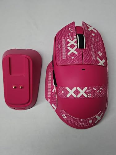 Image of ATTACK SHARK V6 Wireless Gaming Mouse with RGB Charging Dock, 25K DPI PAW3311 Sensor, 1K Polling Tri-Mode PC Mice, 500mAh Battery, Cloud-Based AI Driver for Win /Mac, Red & Tape