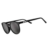It's Not Black It's Obsidian Polarized Round Sunglasses for Men & Women, Small Sized (Circle G), Black Solid Frames with Black Mirrored Reflective Lens, UV400 Protection, No Slip, No Bounce