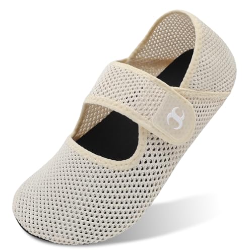 Scurtain Women's Summer Sandals White Shower Shoes Beach Swim Water Shoes Pool Swimming Aqua Shoes Wide Width Barefoot Sandals Rubber Slip On Slids Size 6.5-7.5 - Image 7