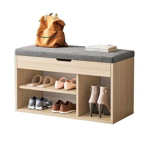 Banc porte-chaussures rembourré idéal pour une chambre ou entrée ordonnée