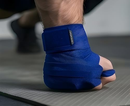 Image of Blue Gym Hand Wrap Gloves for Workout and Weight Lifting, 5 Feet Long, 2 Inches Wide, 1 Pair (Blue)
