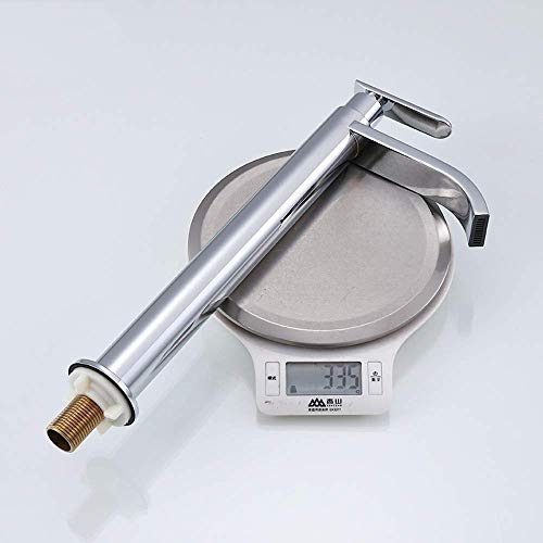Robinet lavabo haut 30 cm - Mitigeur eau froide unique bouche plate - 7