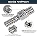 Universal Anti-Siphon Valve Fuel Line Fitting for Boat Engines and Gas Tanks, Hose Barb Aluminum Valve Fitting to Against the Siphoning of Marine Fuel Tanks Fuel Line Leak Break Occur
