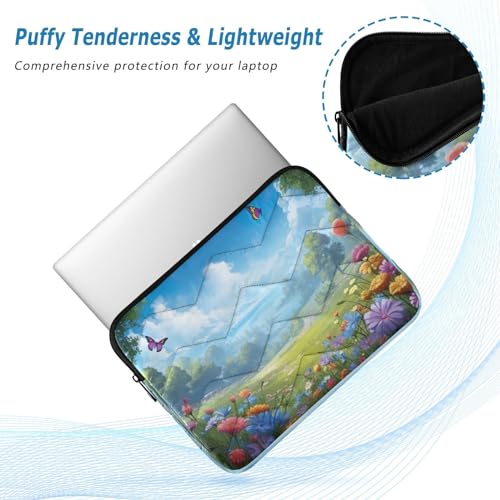 Funda para portátil de 13-14 pulgadas diseño flores paisaje miniatura 5