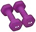 Signature Fitness Set of 2 Neoprene Dumbbell Hand Weights, Anti-Slip, Anti-roll, Hex Shape Colorful (Set with Rack: 20-Pound, 3 Pairs)