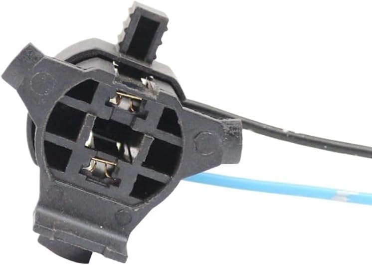 1Pcs Car Bulb Socket Lamp Holder H/*7 Car Light Bulb Socket Copper Wire Double ho/*le Plug Triangle Circle(A)