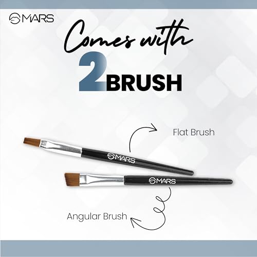 Image of MARS 2-In-1 Hue Gel Eyeliner | Waterproof & Smudgeproof Formula | Stay Upto 24 Hours | Comes With 2 Brush Set (6.0 Gm) (Black & Blue)