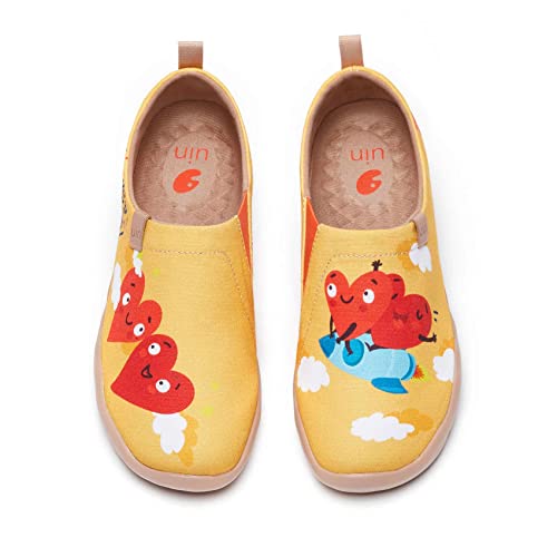Image of UIN Women's Artistic Slip-On Shoes Vibrant Floral Casual Loafers Lightweight Comfortable Travel Footwear