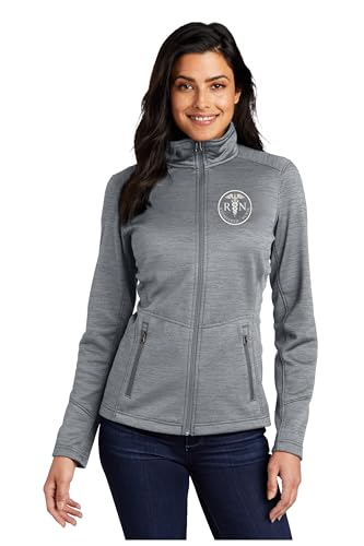 Custom Embroidered Women's Zip-up Fleece Jacket for Nurses, Medical Workers.2