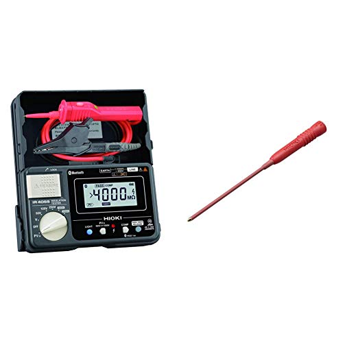 HIOKI (日置電機) IR4055-11 太陽光発電システム用絶縁抵抗計(Blutooth SMART搭載、スイッチ付きリード付属) & ブレーカピン L9788-92【セット買い】