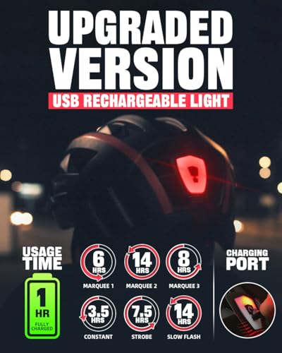 VICTGOAL Bike Helmet with USB Rechargeable Rear Light