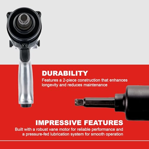 Ingersoll Rand 231HA-2 1/2" Air Impact Wrench, 2" Ext Anvil, Super Duty, 600 ft-lb Torque, Friction Ring Retainer, Pistol - Image 4