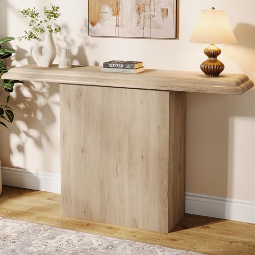 Tribesigns Mesa consola de 41 pulgadas, mesa de pasillo simple, mesa de sofá de madera para sala de estar, entrada, roble