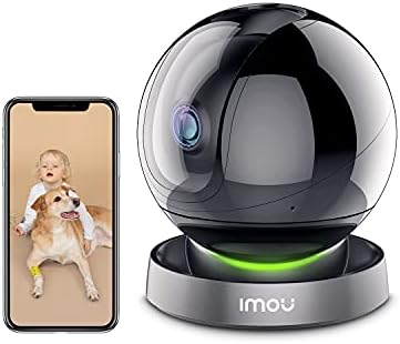 Imou Home Security Camera, 2.5K Indoor Camera Pan/Tilt, Plug-in WiFi Camera (2.4G ONLY) Baby Monitor Dog Camera with Spotlight & Siren, Night Vision, 2-Way Audio and Human Motion Detection, Rex 4MP