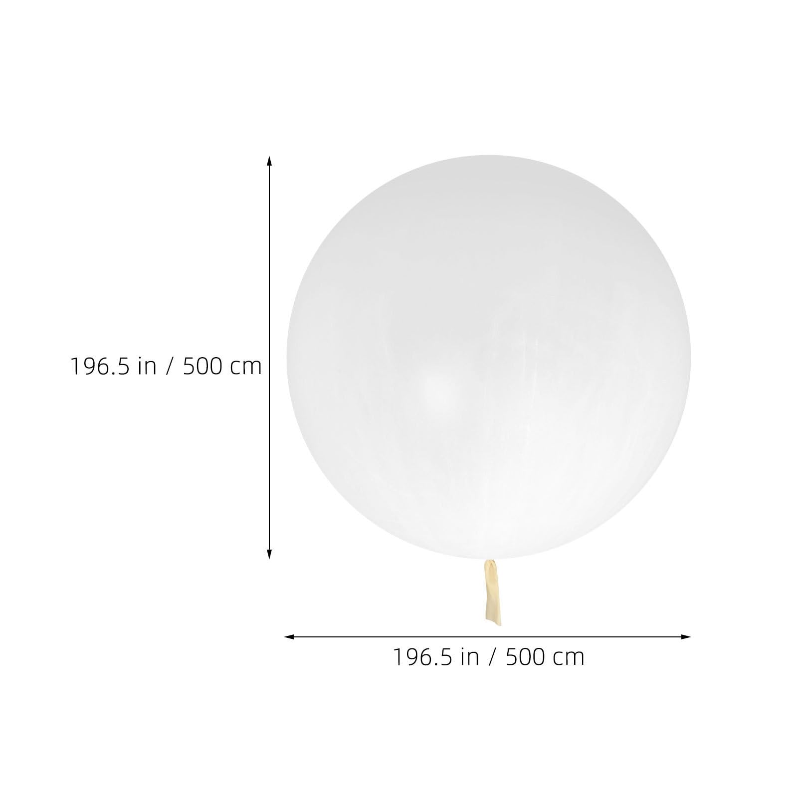 Globo Meteorológico de Látex Blanco 200 Pulgadas 500g Redondo | Observación Científica, Gran Capacidad de Carga, para Investigación en Elevación y Decoración de Fiesta