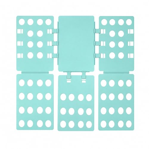T-Shirt Folder Board for Adults, Shirt Folding Plate with Fast & Convenient Design, Foldable Clothes Organizer for Home Storage, (Cyan)