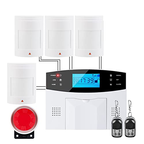 HEALBYBLE Système d'alarme de sécurité Anti-cambriolage Domestique GSM Filaire et sans Fil M2B, Prise en Charge de la Langue Anglaise G2B,Protection Antivol(G2BE)