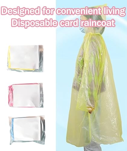 Image of 12 Pocket, Rain Card Pocket for Emergency Use, Lightweight Use and Throw for Commuting and Outdoor Activities, Compact Rainwear Solution