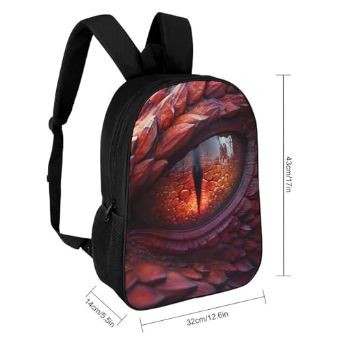 Dragon Eye 17 Inch Backpack Classic Travel Daypack with Adjustable Shoulder Straps for Men Women2