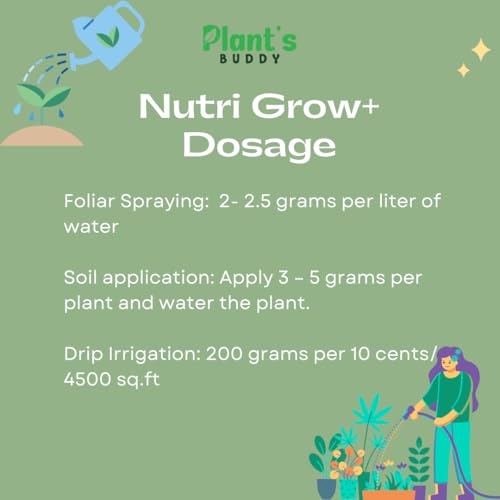 Image of PLANT'S BUDDY Nutri Grow+ Advanced Organic Plant Fertilizer for Plants Home Garden | Complete NPK Nutrition with Micronutrients with Humic, Fulvic & Seaweed Extract | Plant Growth Fertilizer - 100g