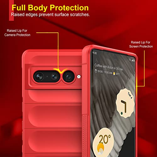 Image of Amazon Brand - Solimo Mobile Cover for Google Pixel 7 Pro 5G (Silicone Red)