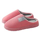 JAWSEU Zapatillas de casa de invierno zapatillas cálidas antideslizantes para mujer cómodas cálidas y suaves para invierno zapatillas cálidas para mujer cómodas para interior y exterior