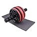 HSYSA AB Roller Machine Machine Abdominale Equipement d'entraînement de la santé et du Fitness pour la Salle de Sport à la Maison avec Une Formation de Boxe Mat (Color : Red)