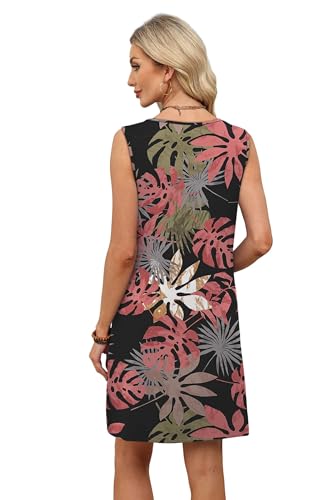 Image of WIHOLL Summer Dresses for Women 2026 Beach Vacation Spring Fashion Clothing Lace Mini Tank Dress with Pockets