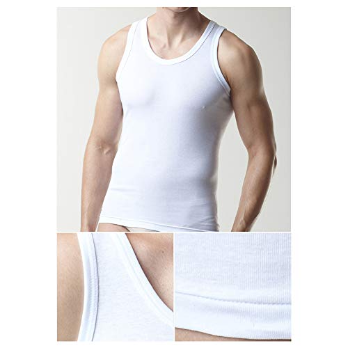 Try Men's Premium Basic Running Sleeveless Shirts 100% Cotton Multi Pack4