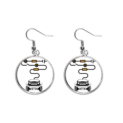 Preisvergleich Produktbild Autoladekabel Glühbirne Ohrhänger Silber Tropfenohrring Schmuck Frau