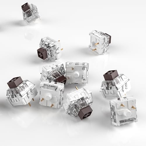 Image of Box Brown Switches for Mechanical Keyboard,3-Pin 45gf Tactile /Factory Lubed /Dust&Waterproof Switches(Box Brown,36Pcs)