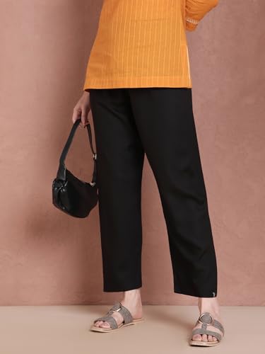 Image of TWIN BIRDS Women Viscose Kurti Pants | Straight Fit Ethnic Daily Trousers